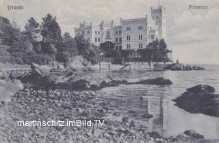 Trieste, Schloß Miramar - Italien - alte historische Fotos Ansichten Bilder Aufnahmen Ansichtskarten 