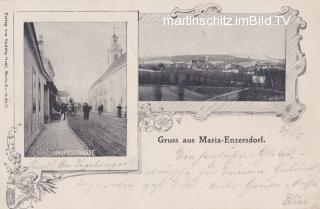 2 Bild Litho Karte - Maria Enzersdorf - Maria Enzersdorf - alte historische Fotos Ansichten Bilder Aufnahmen Ansichtskarten 