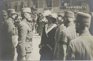 Kaiser Karl und Zita in Klagenfurt - Innere Stadt  (1. Bez) - alte historische Fotos Ansichten Bilder Aufnahmen Ansichtskarten 