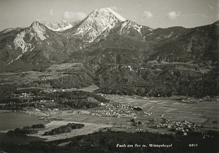 Faakersee mit Waldinsel im Moor - Faak am See - alte historische Fotos Ansichten Bilder Aufnahmen Ansichtskarten 