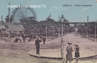 Wien, Prater Hauptallee - Wien - alte historische Fotos Ansichten Bilder Aufnahmen Ansichtskarten 