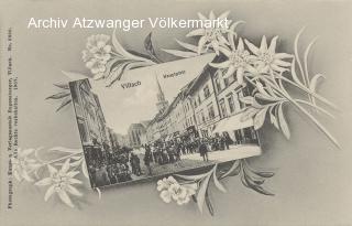 Villach, Hauptplatz - Oesterreich - alte historische Fotos Ansichten Bilder Aufnahmen Ansichtskarten 