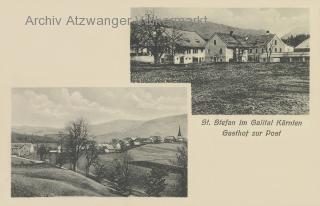 St. Stefan im Gailtal. Gasthof und Post - Hermagor - alte historische Fotos Ansichten Bilder Aufnahmen Ansichtskarten 