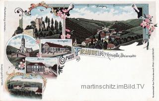 6 Bild Litho Karte -  Frauheim bei Kranichfeld  - Kranichsfeld-Frauheim / Race-Fram - alte historische Fotos Ansichten Bilder Aufnahmen Ansichtskarten 