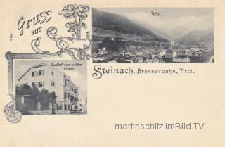 2 Bild Litho Karte - Steinach an der Brennerbahn - Tirol - alte historische Fotos Ansichten Bilder Aufnahmen Ansichtskarten 