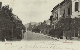 Peraustrasse - Villach-Innere Stadt - alte historische Fotos Ansichten Bilder Aufnahmen Ansichtskarten 