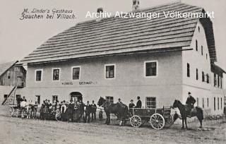 Zauchen bei Villach, M. Linder's Gasthaus - Villach - alte historische Fotos Ansichten Bilder Aufnahmen Ansichtskarten 