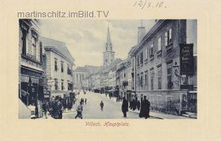 Villach Hauptplatz - alte historische Fotos Ansichten Bilder Aufnahmen Ansichtskarten 