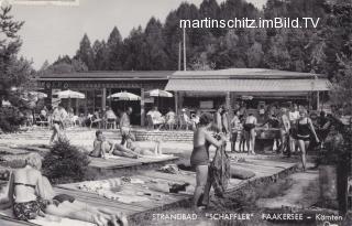 Faakersee Sandbank, Strandbad Schaffler - Oesterreich - alte historische Fotos Ansichten Bilder Aufnahmen Ansichtskarten 