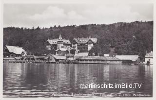 Wörthersee Schwimmschule und Hotel Wörthersee - Europa - alte historische Fotos Ansichten Bilder Aufnahmen Ansichtskarten 