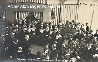 Villach, Eröffnung der ÖWA durch BP Dr. Heinisch - Oesterreich - alte historische Fotos Ansichten Bilder Aufnahmen Ansichtskarten 