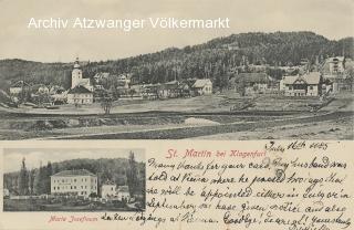 2 Bild Karte Klagenfurt St. Martin - Kärnten - alte historische Fotos Ansichten Bilder Aufnahmen Ansichtskarten 