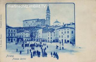 Piran, Piazza Tartini - Pirian (Pirano) / Piran - alte historische Fotos Ansichten Bilder Aufnahmen Ansichtskarten 