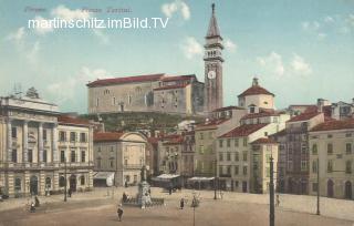 Pian, Piazza Tartini - Pirian (Pirano) / Piran - alte historische Fotos Ansichten Bilder Aufnahmen Ansichtskarten 