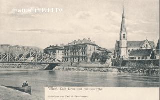 Villach Draubrücke - Villach - alte historische Fotos Ansichten Bilder Aufnahmen Ansichtskarten 