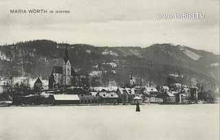 Maria Wörth im Winter - Klagenfurt Land - alte historische Fotos Ansichten Bilder Aufnahmen Ansichtskarten 