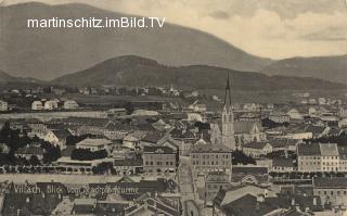 Blick vom Stadtpfarrturm zur Nikolaikirche - alte historische Fotos Ansichten Bilder Aufnahmen Ansichtskarten 