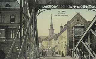 Alte Draubrücke in Villach - Villach-Innere Stadt - alte historische Fotos Ansichten Bilder Aufnahmen Ansichtskarten 