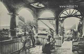 Warmbad - Loggia Karawankenhof - Villach-Warmbad-Judendorf - alte historische Fotos Ansichten Bilder Aufnahmen Ansichtskarten 