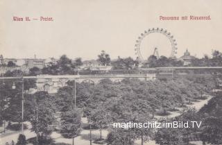 Wien, Prater mit Riesenrad - Wien,Leopoldstadt - alte historische Fotos Ansichten Bilder Aufnahmen Ansichtskarten 