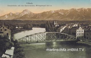 Villach Draubrücke - Villach-Innere Stadt - alte historische Fotos Ansichten Bilder Aufnahmen Ansichtskarten 