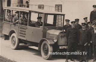 Drobollach, KFZ Praga Kleinbus,  8 Sitzer - Drobollach am Faaker See - alte historische Fotos Ansichten Bilder Aufnahmen Ansichtskarten 