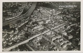 Innsbruck - Luftbildaufnahme - Europa - alte historische Fotos Ansichten Bilder Aufnahmen Ansichtskarten 