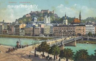 Salzburg - Staatsbrücke - Europa - alte historische Fotos Ansichten Bilder Aufnahmen Ansichtskarten 