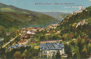 Baden - Blick in Helenental - Europa - alte historische Fotos Ansichten Bilder Aufnahmen Ansichtskarten 