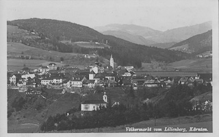 Völkermarkt vom Lilienberg - Europa - alte historische Fotos Ansichten Bilder Aufnahmen Ansichtskarten 