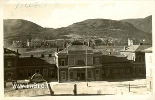 Bahnhoffassade - Villach-Innere Stadt - alte historische Fotos Ansichten Bilder Aufnahmen Ansichtskarten 