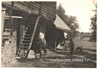 Wirtschaftsgebäude der Schusteritsch - Hube - Drobollach am Faaker See - alte historische Fotos Ansichten Bilder Aufnahmen Ansichtskarten 