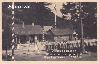 Wurzenpass, Staatsgrenze und Jausenstation - Arnoldstein - alte historische Fotos Ansichten Bilder Aufnahmen Ansichtskarten 