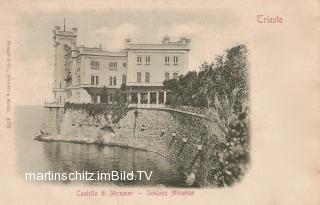 Trieste, Schloß Miramar - Europa - alte historische Fotos Ansichten Bilder Aufnahmen Ansichtskarten 