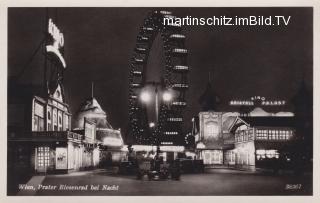 Wien, Prater bei Nacht - Europa - alte historische Fotos Ansichten Bilder Aufnahmen Ansichtskarten 