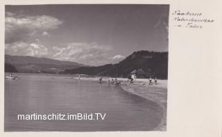 Faakersee, Sandbank Naturbadestrand - Finkenstein am Faaker See - alte historische Fotos Ansichten Bilder Aufnahmen Ansichtskarten 