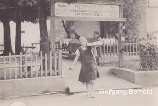 Drobollach, Bernold's Gastgarten Salon - Drobollach am Faaker See - alte historische Fotos Ansichten Bilder Aufnahmen Ansichtskarten 