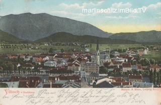 Blick vom Stadtpfarrturm zur Nikolaikirche - Europa - alte historische Fotos Ansichten Bilder Aufnahmen Ansichtskarten 