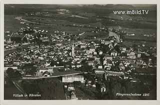 Fliegeraufnahme Villach - Europa - alte historische Fotos Ansichten Bilder Aufnahmen Ansichtskarten 