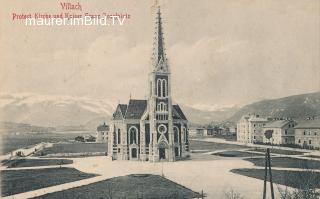 Evangelische Kirche - Villach-Innere Stadt - alte historische Fotos Ansichten Bilder Aufnahmen Ansichtskarten 