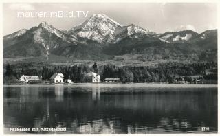 Faakersee mit Mittagskogel - Egg am Faaker See - alte historische Fotos Ansichten Bilder Aufnahmen Ansichtskarten 