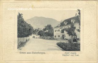 Unterbergen Josef Janz`s Gasthof zur Post - alte historische Fotos Ansichten Bilder Aufnahmen Ansichtskarten 