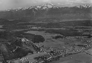 Luftbild St. Andrä - Villach - alte historische Fotos Ansichten Bilder Aufnahmen Ansichtskarten 