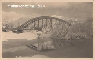 Alte Gailbrücke, Blick Richtung Gerlitze - Maria Gail - alte historische Fotos Ansichten Bilder Aufnahmen Ansichtskarten 