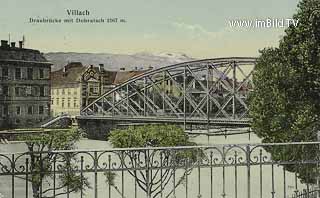 Villach - Draubrücke - Villach-Innere Stadt - alte historische Fotos Ansichten Bilder Aufnahmen Ansichtskarten 