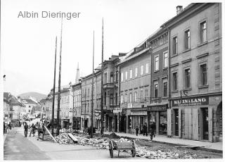 Dreifaltigkeitssäule Gerüstaufstellung - Hauptplatz - alte historische Fotos Ansichten Bilder Aufnahmen Ansichtskarten 