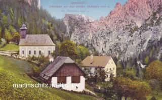 Gesäuse, Johnsbach mit Großem Buchstein - Steiermark - alte historische Fotos Ansichten Bilder Aufnahmen Ansichtskarten 