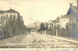 In der Peraustraße - Villach-Innere Stadt - alte historische Fotos Ansichten Bilder Aufnahmen Ansichtskarten 