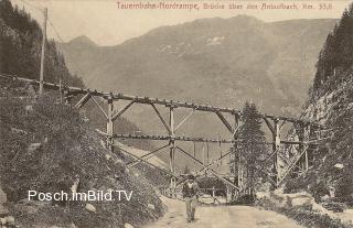 Tauernbahn Nordrampe, km. 33,6  - Bad Gastein - alte historische Fotos Ansichten Bilder Aufnahmen Ansichtskarten 