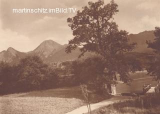 Faakersee Insel, Blick zum Landungssteg,  - Europa - alte historische Fotos Ansichten Bilder Aufnahmen Ansichtskarten 